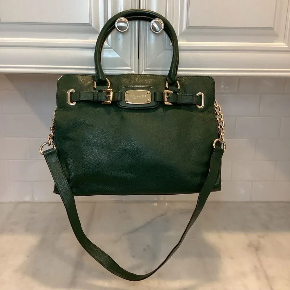 Michael Kors Bag Purse Handbag Leather Large Pebbled EW Hamilton Tote Bag HTF